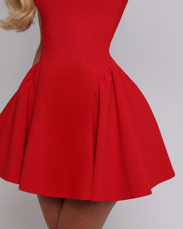 Iliana Mini Dress in Red