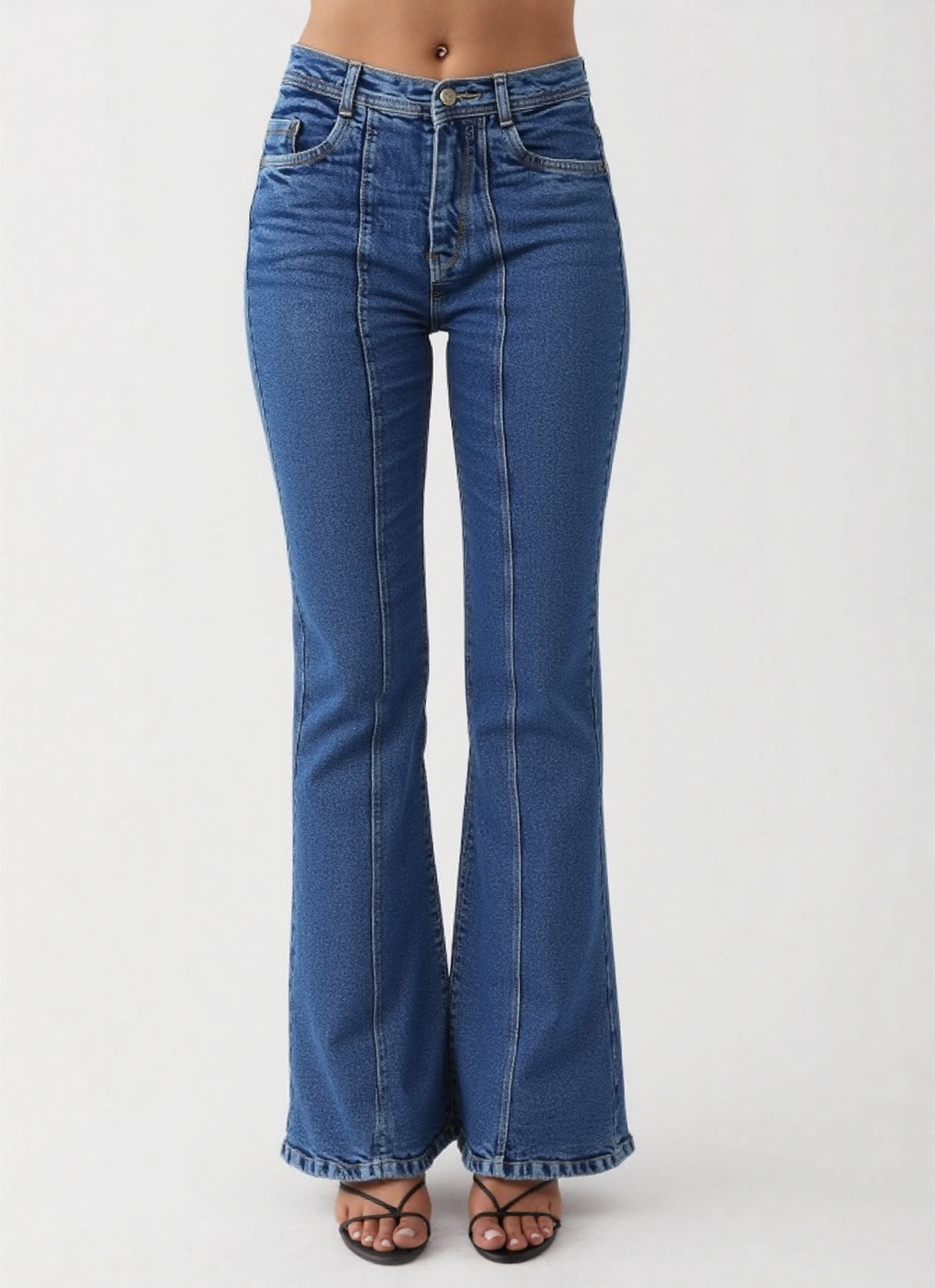 Dakota Bootcut Jeans Mid Rise Pintuck