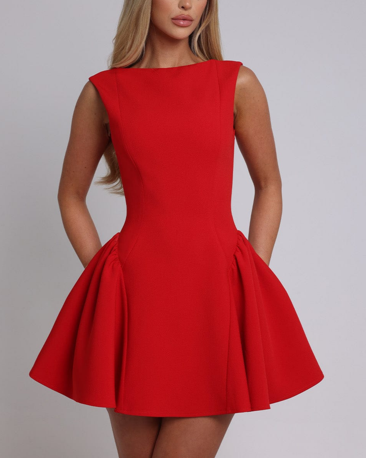 Iliana Mini Dress in Red