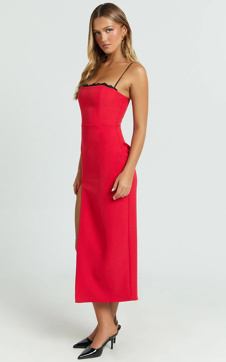 Lucia Midi Dress with Slit