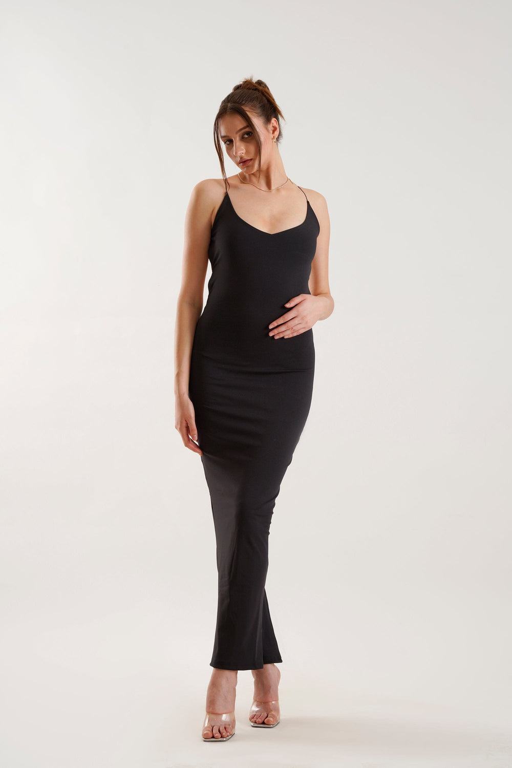 sabine backless maxi dress black Sabine Backless Maxi Dress - Black