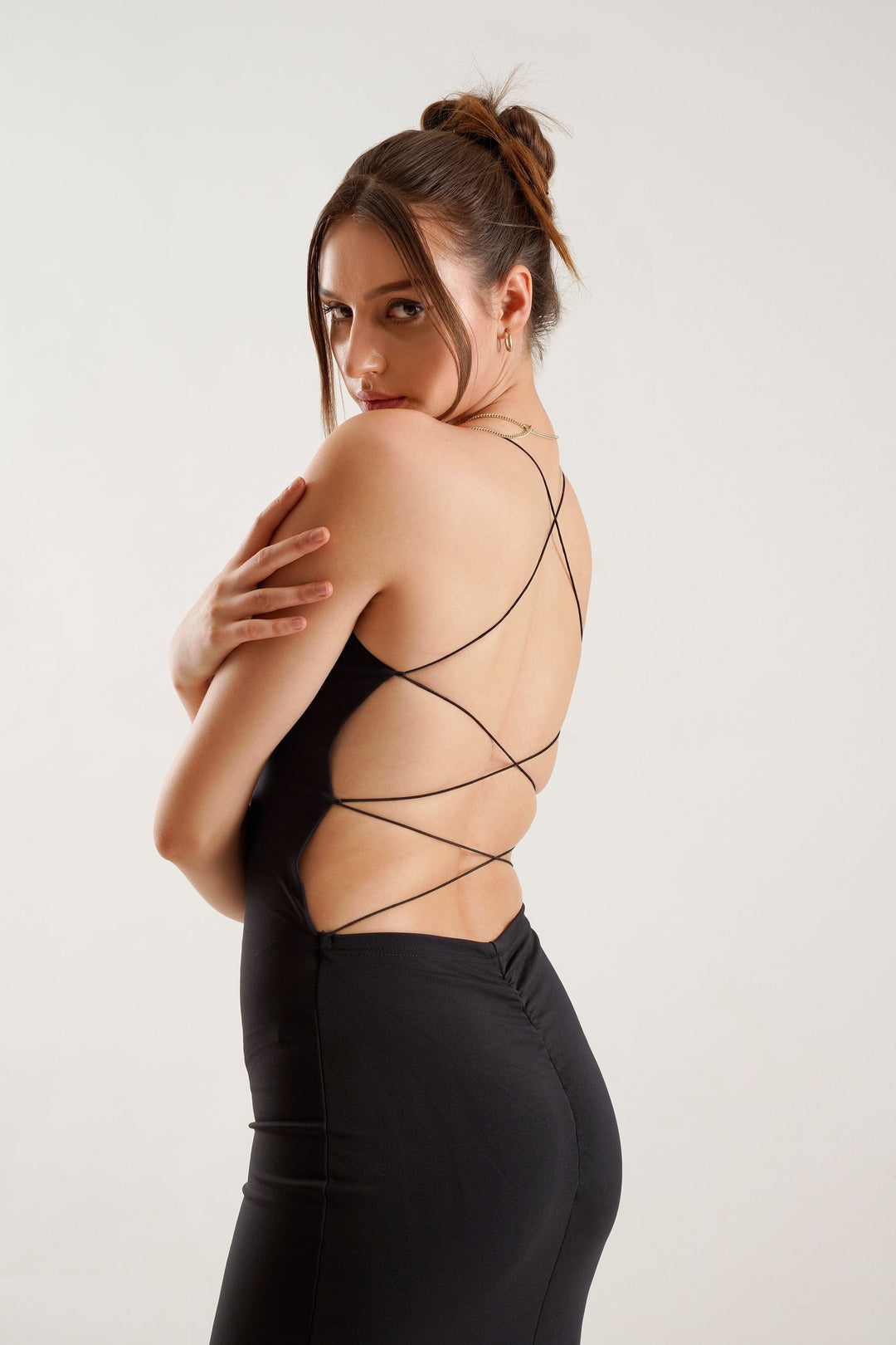 SABINE Backless Maxi Dress in Black OUTCAST SABINE Backless Maxi Dress in Black OUTCAST