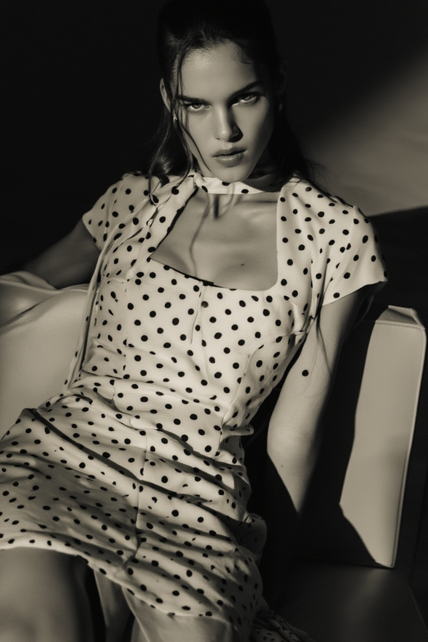 Grace Polka Charm Mini Dress