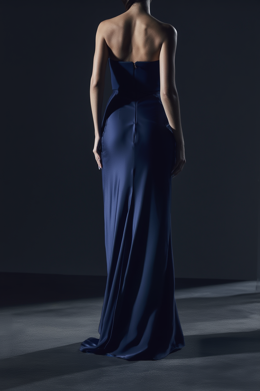 Mary Angela Maxi Gown in NavyBlue