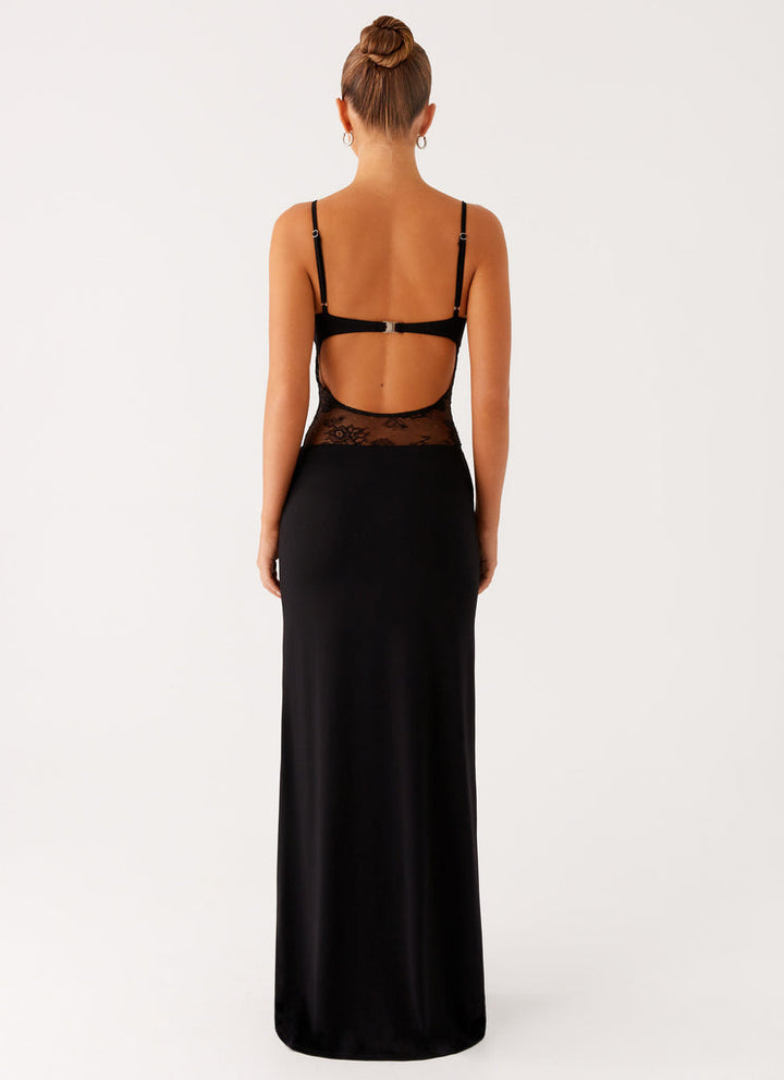 Envy Lace Maxi Dress in Black