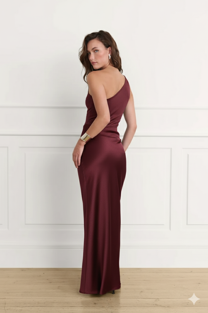 Raya Maxi dress in terracota Maroon