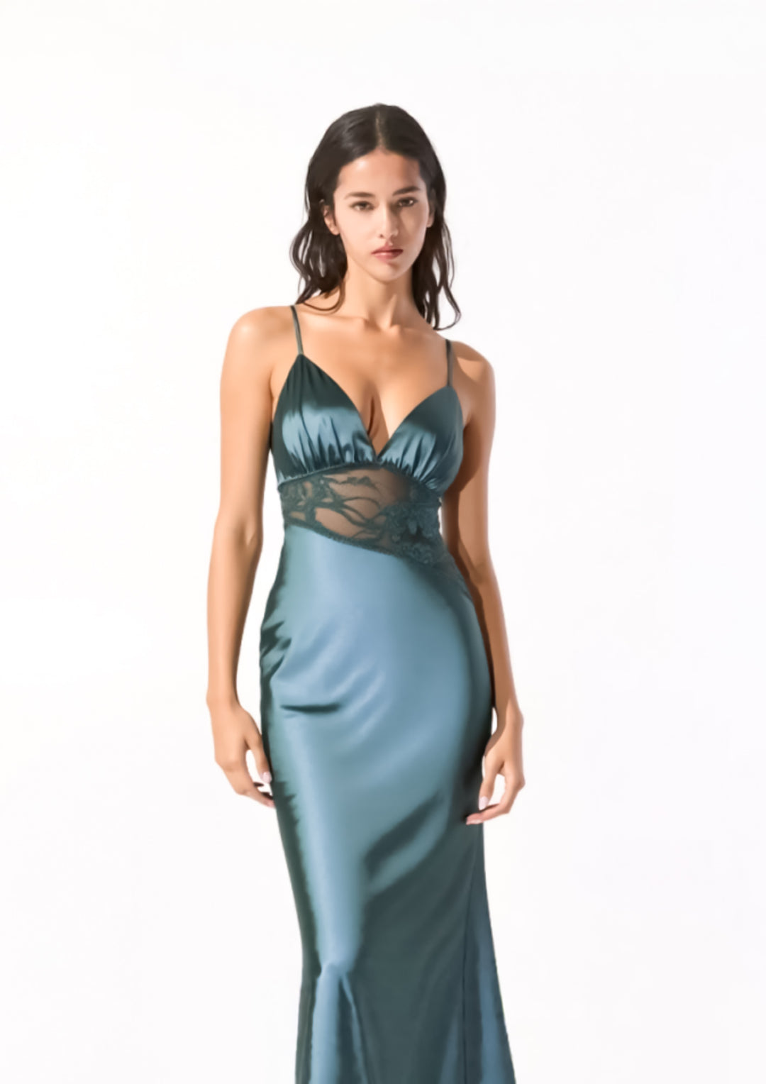Isla Lace Maxi Dress Serenity in Blue