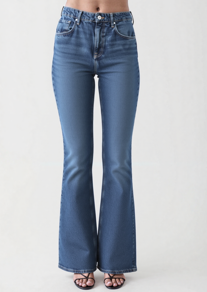 Quinn High-waist flared jeans