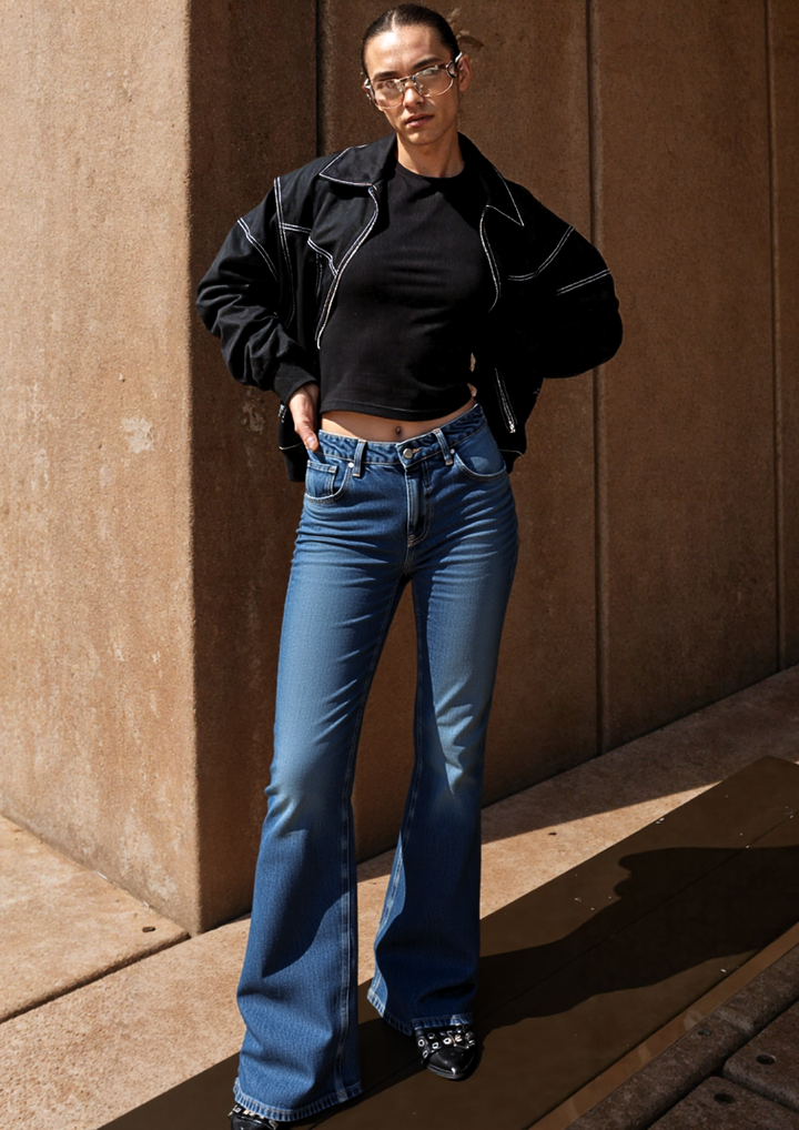 Quinn High-waist flared jeans
