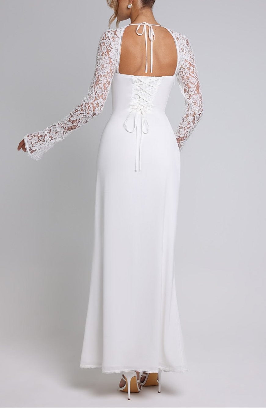 Fahina lace Maxi Dress in Ivory