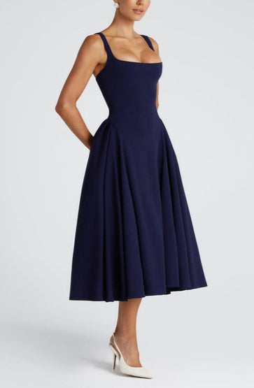 Pavlina Midi Dress in Navy