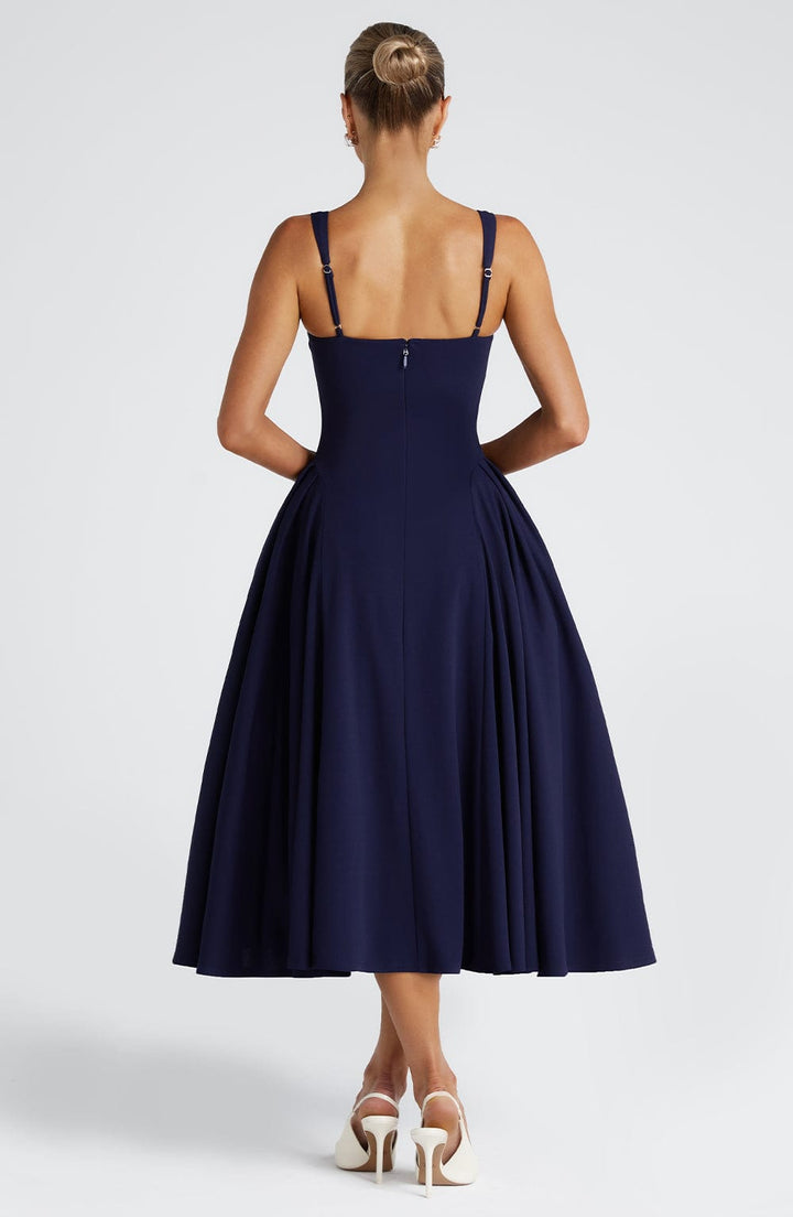 Pavlina Midi Dress in Navy