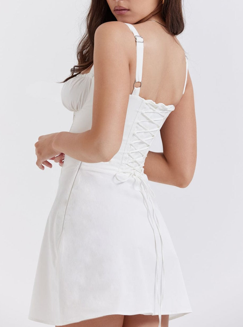 Buy Sexy Caroline White Corset Mini Dress Online – OUTCAST