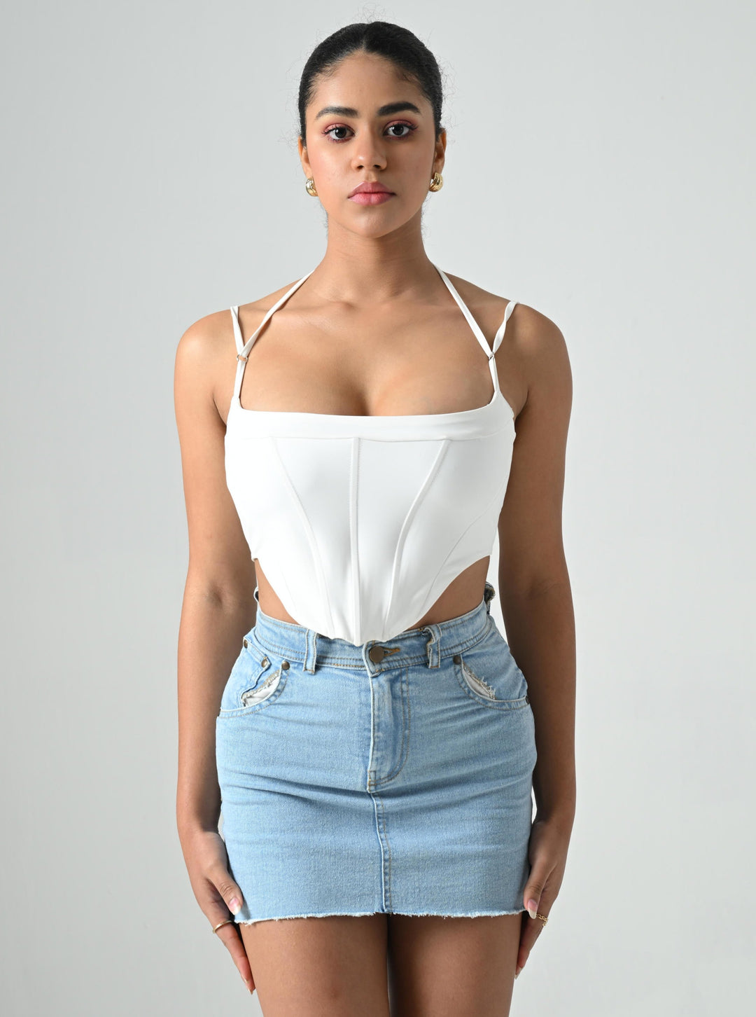 Kristen Square Neck Corset Top in Ivory – OUTCAST