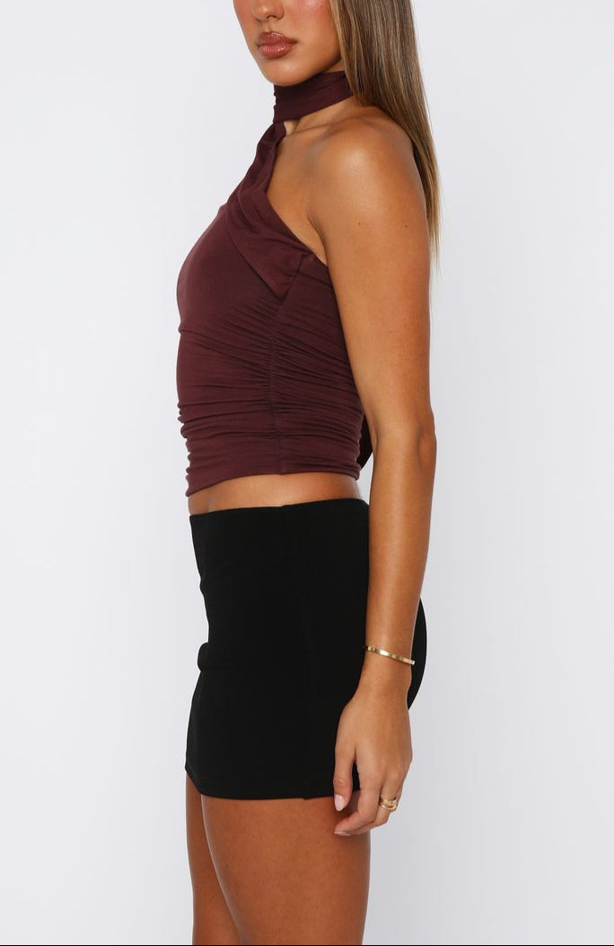 Kristina Bandeau Top Brown