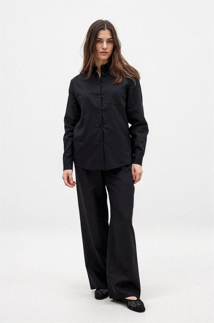 Milyn Straight linen shirt LightBlue