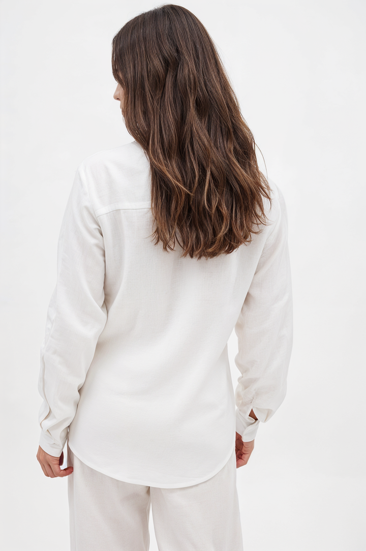 Milyn Straight linen shirt LightBlue