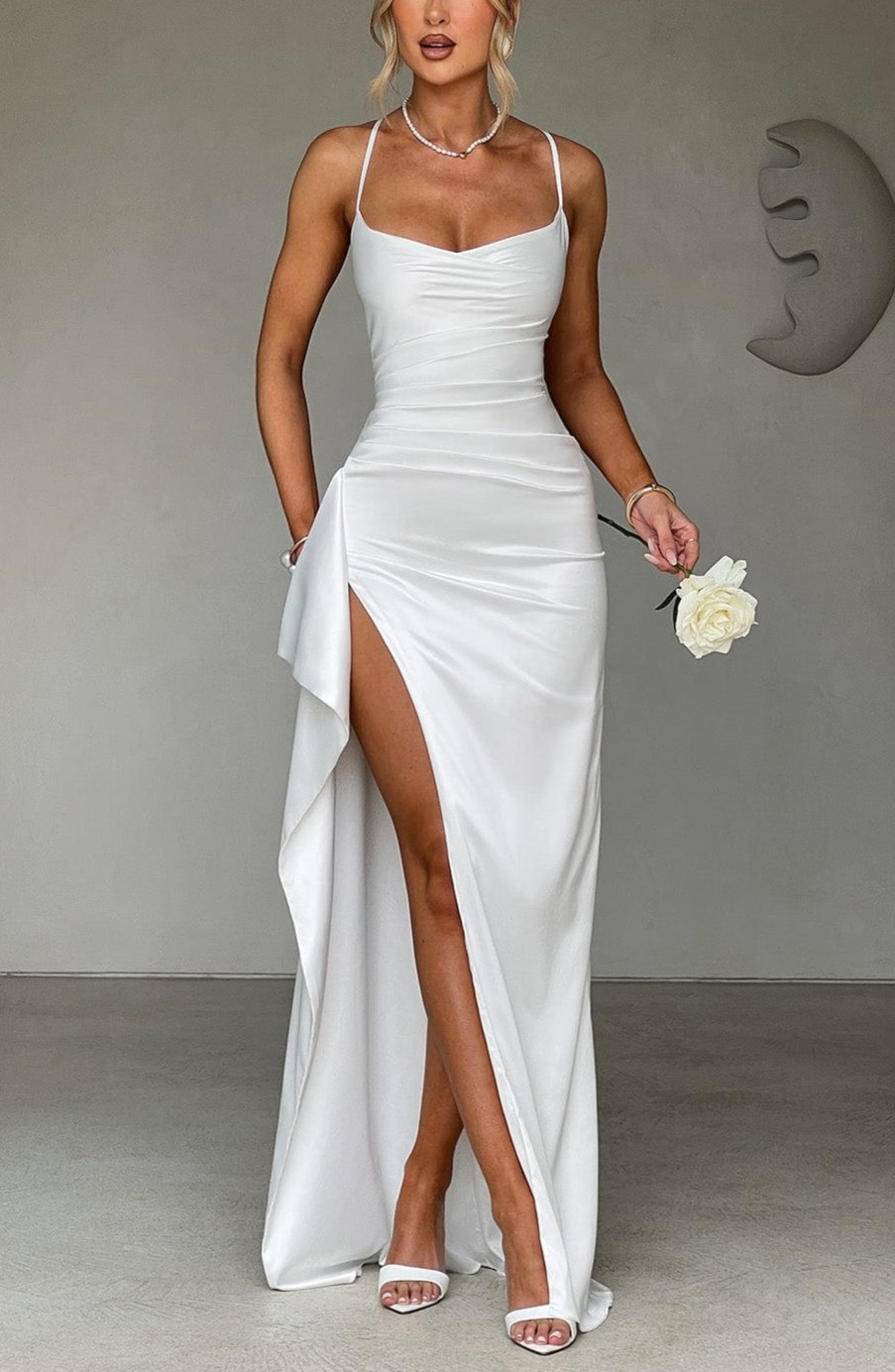 Stefania Maxi Dress in Ivory