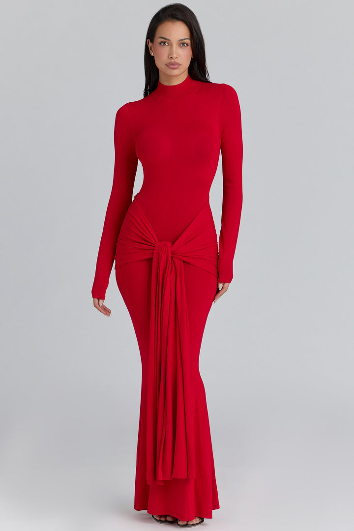 Thea Waist Drape Maxi Gown