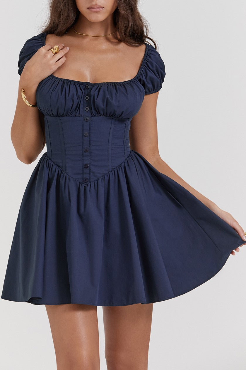 ELORE GATHERED A LINE MINI DRESS – OUTCAST