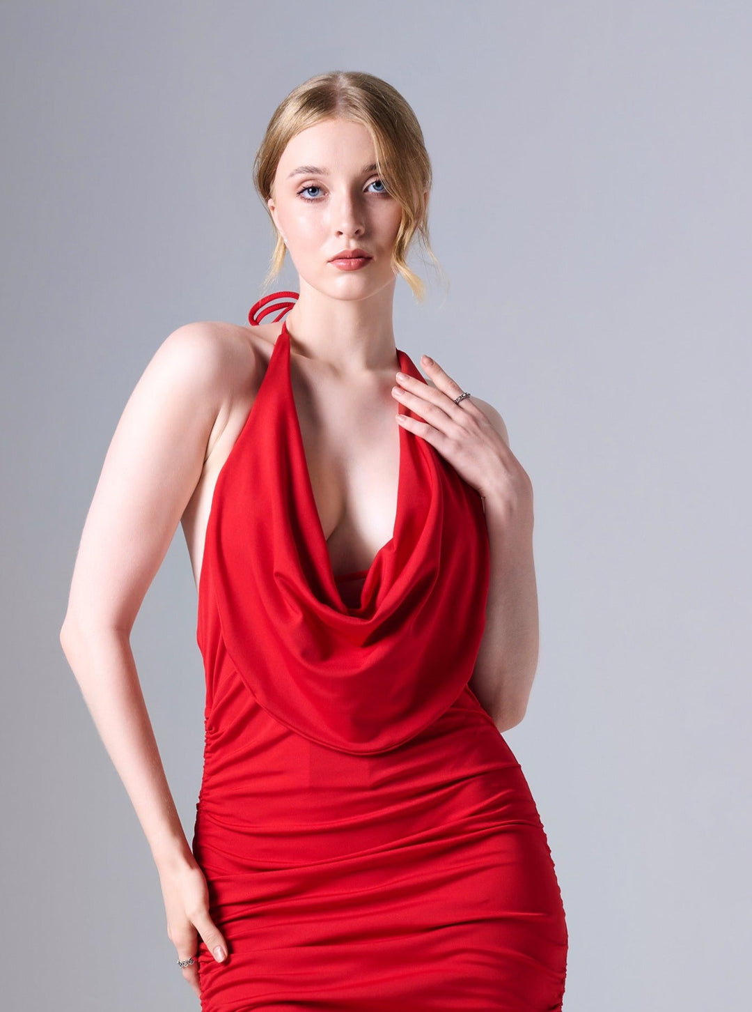 Alena Cowl Neck Mini Dress OUTCAST Alena Cowl Neck Mini Dress OUTCAST