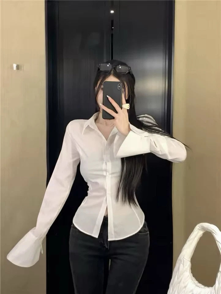 Ivonika Corset Shirt in White