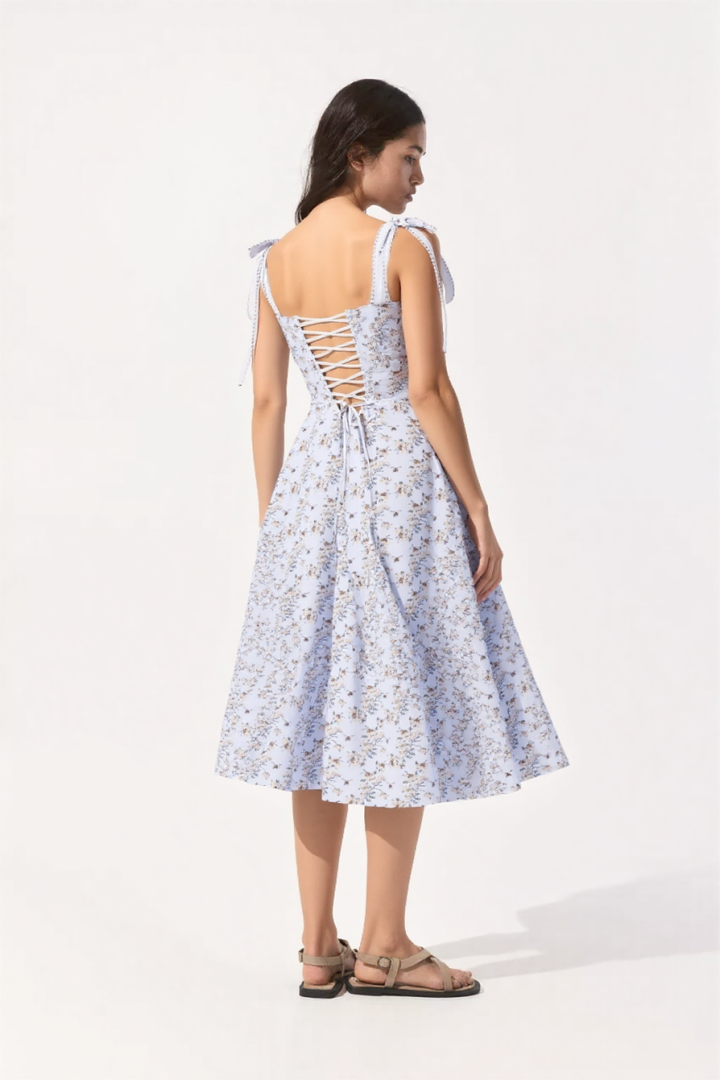 Grace midi Sundress in Blue