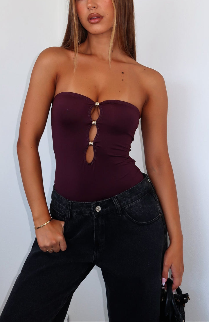 Vasilisa Brown Strapless Bodysuit