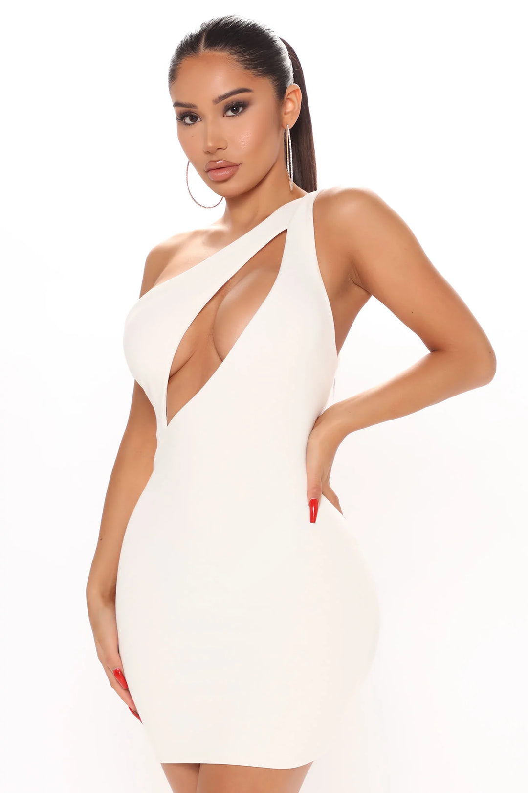 kylie cut out dress Kylie Jenner's Plunging White Corset Minidress Has Unusual Boob Cutout