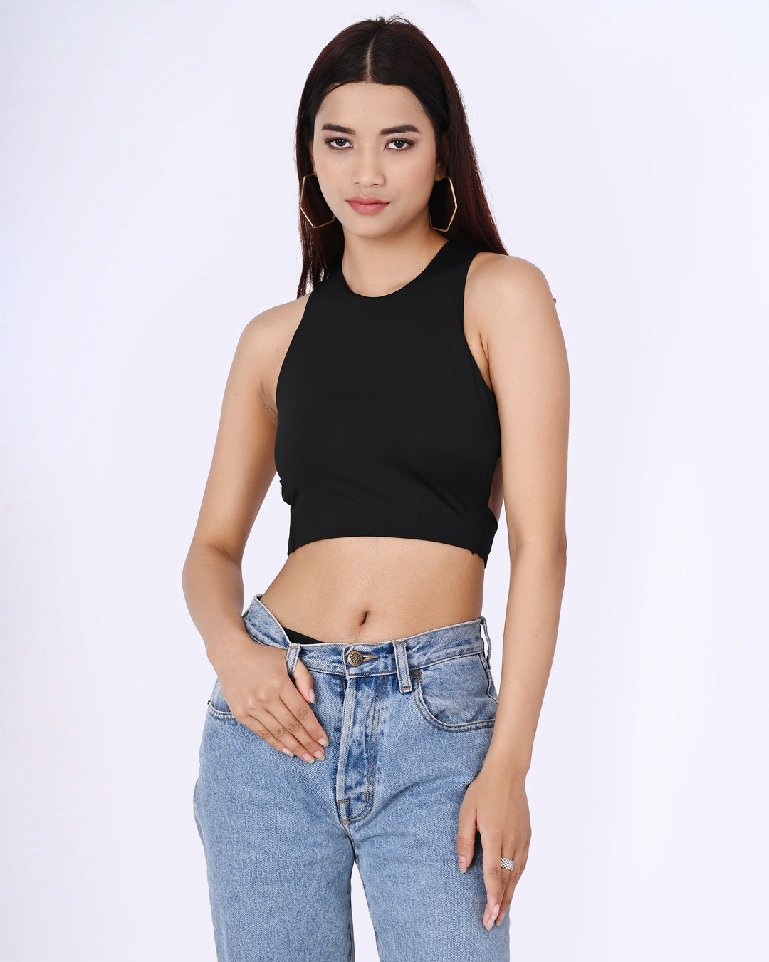 Boss Babe crop top with trendy criss cross back