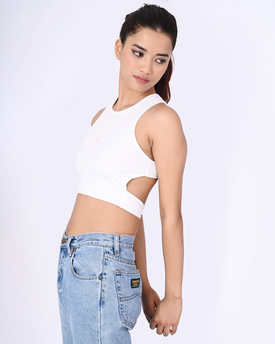Boss Babe crop top with trendy criss cross back