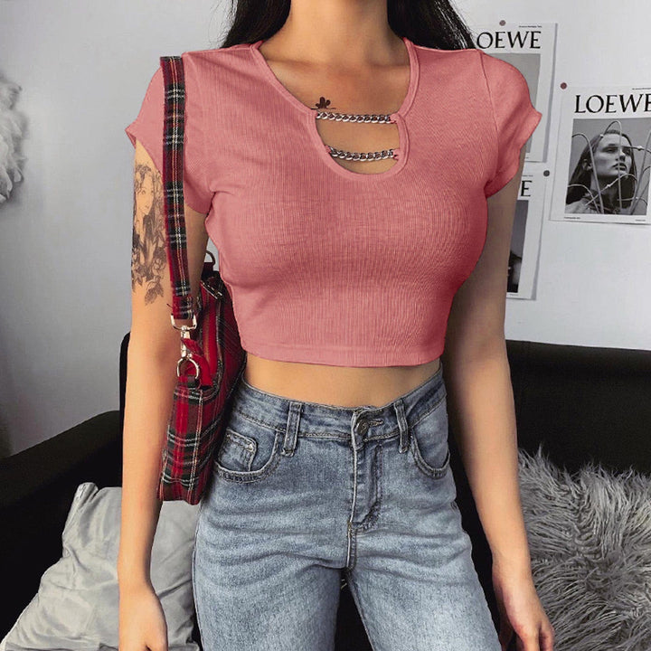 Don’t call me basic pink ribbed crop top
