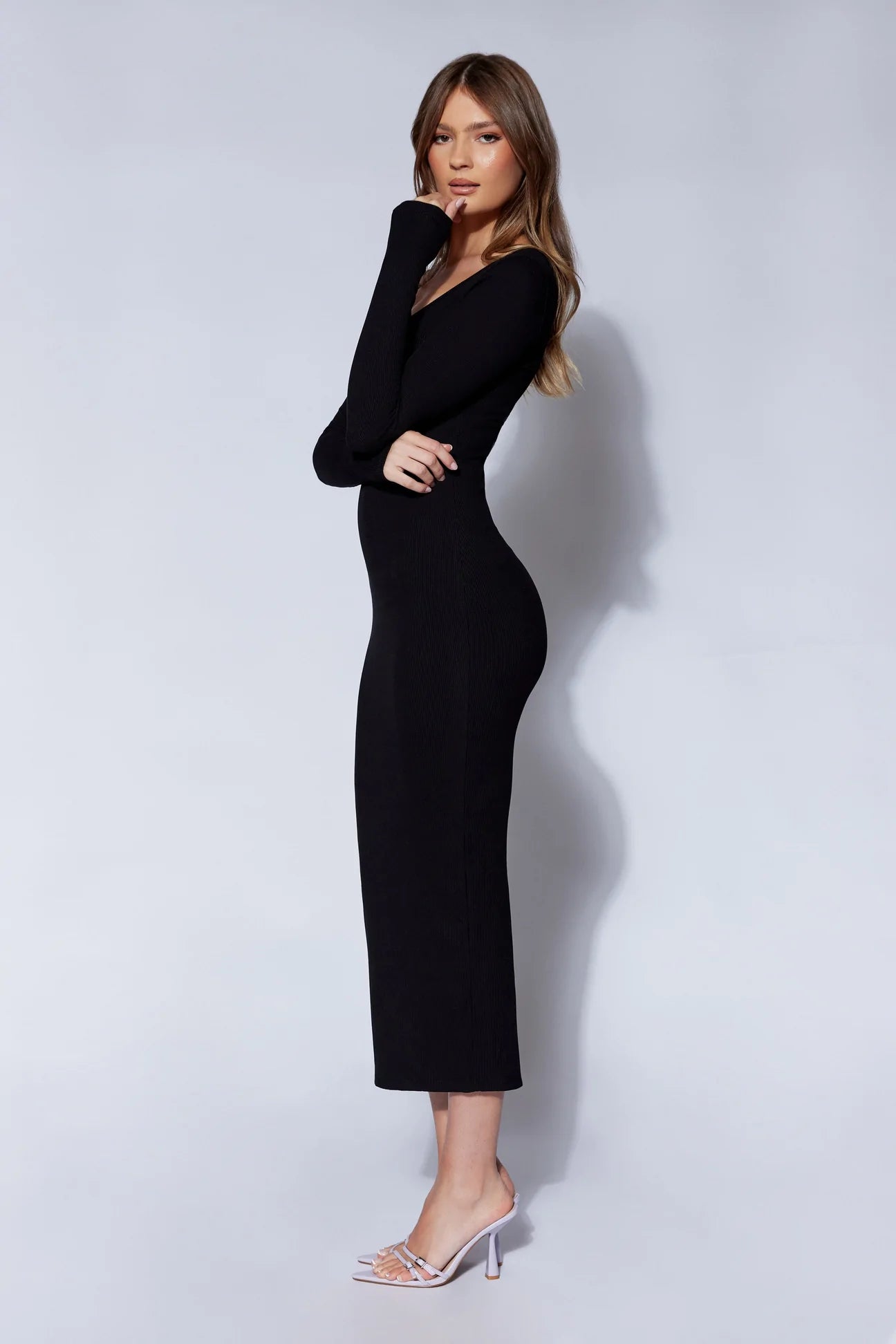 Long Sleeve Leopard Print Midi Dress – Cotton and Lace Fashion Boutique